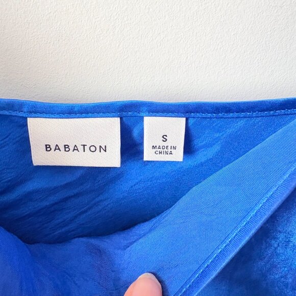 Aritzia Babaton Romero Slip Dress Bright Sapphire Blue NWT Size Small - Picture 5 of 6